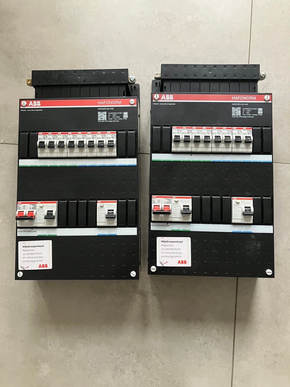 Abb 1 fase meterkast met 8 groepen, complete groepenkast, Ophalen of Verzenden, Zo goed als nieuw, Overige typen