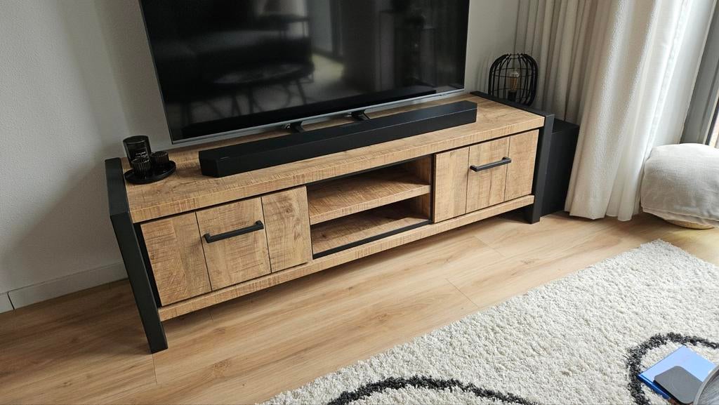 Mango houten tv meubel (165x50x48cm), Huis en Inrichting, Kasten | Televisiemeubels, Ophalen of Verzenden