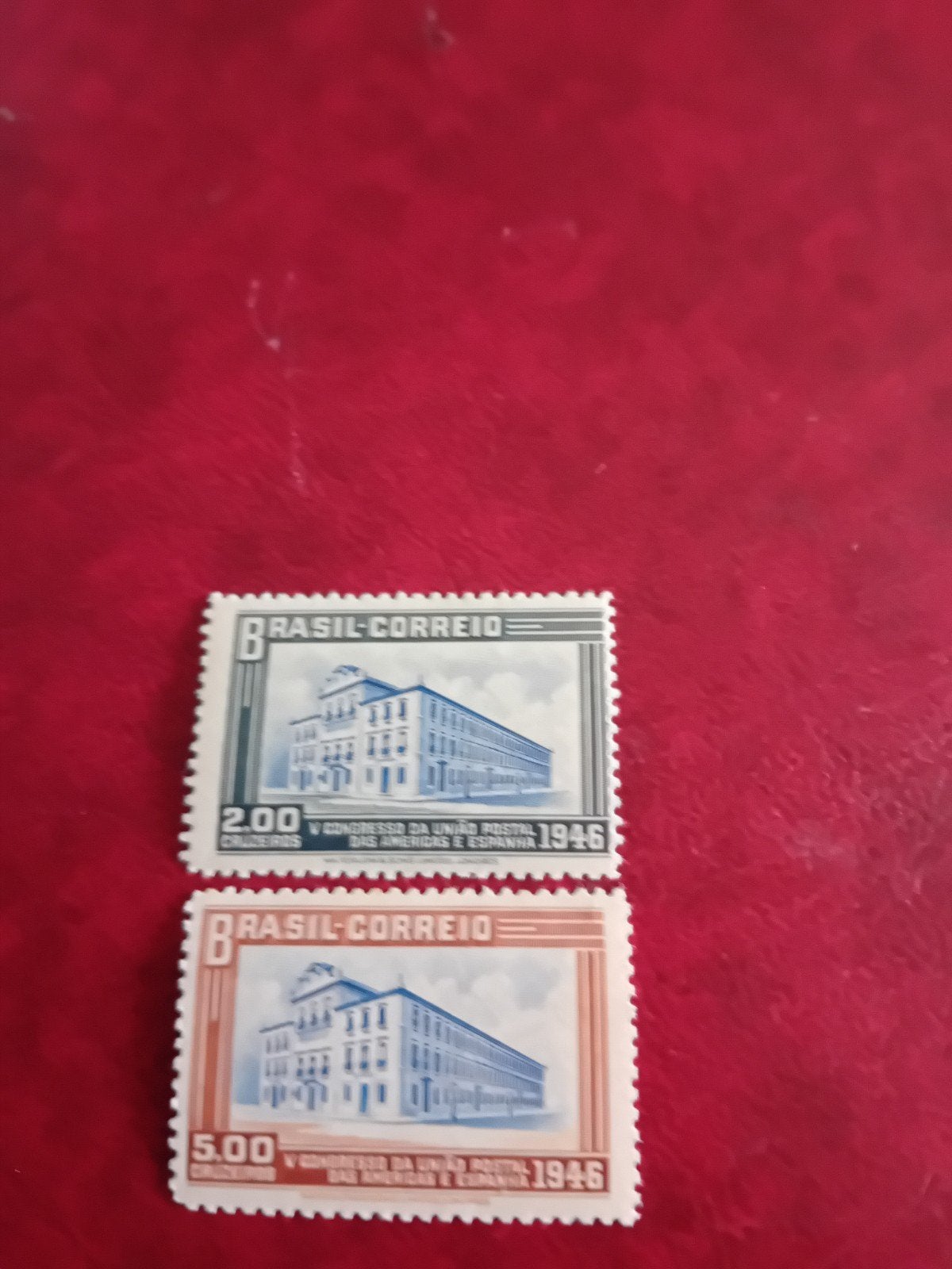 Brazilië postzegels 1946 - 2.00 en 5.00 Cruzeiros, Postzegels en Munten, Postzegels | Amerika, Ophalen of Verzenden, Postfris