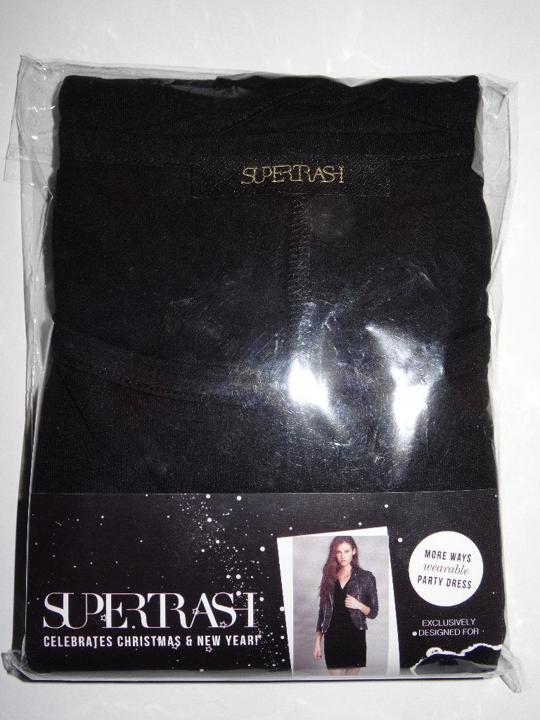 SUPERTRASH zwarte feest jurk *~~nieuw~~*, Verzenden, Nieuw, Zwart, Boven de knie