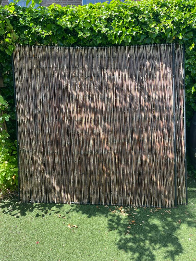 Bamboe schermen 2x 180 bij 180, Tuin en Terras, Tuinschermen, Ophalen, Gebruikt, 150 tot 200 cm, 150 tot 200 cm