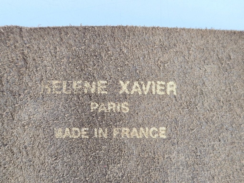 Vintage Helene XAVIER Paris Mid-Century Leder riem brutalist, Echt leder, Heupriem, Ophalen of Verzenden, Zo goed als nieuw