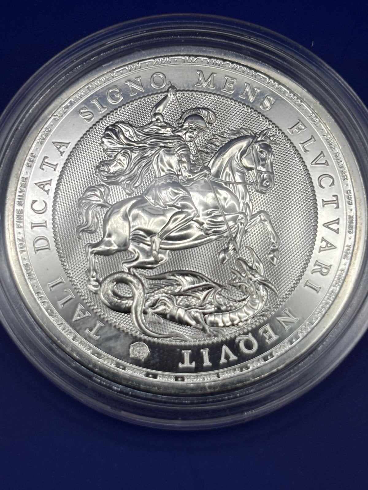 1 troy ounce zilveren munt 'St. George and the Dragon zilver, Ophalen of Verzenden, Zilver