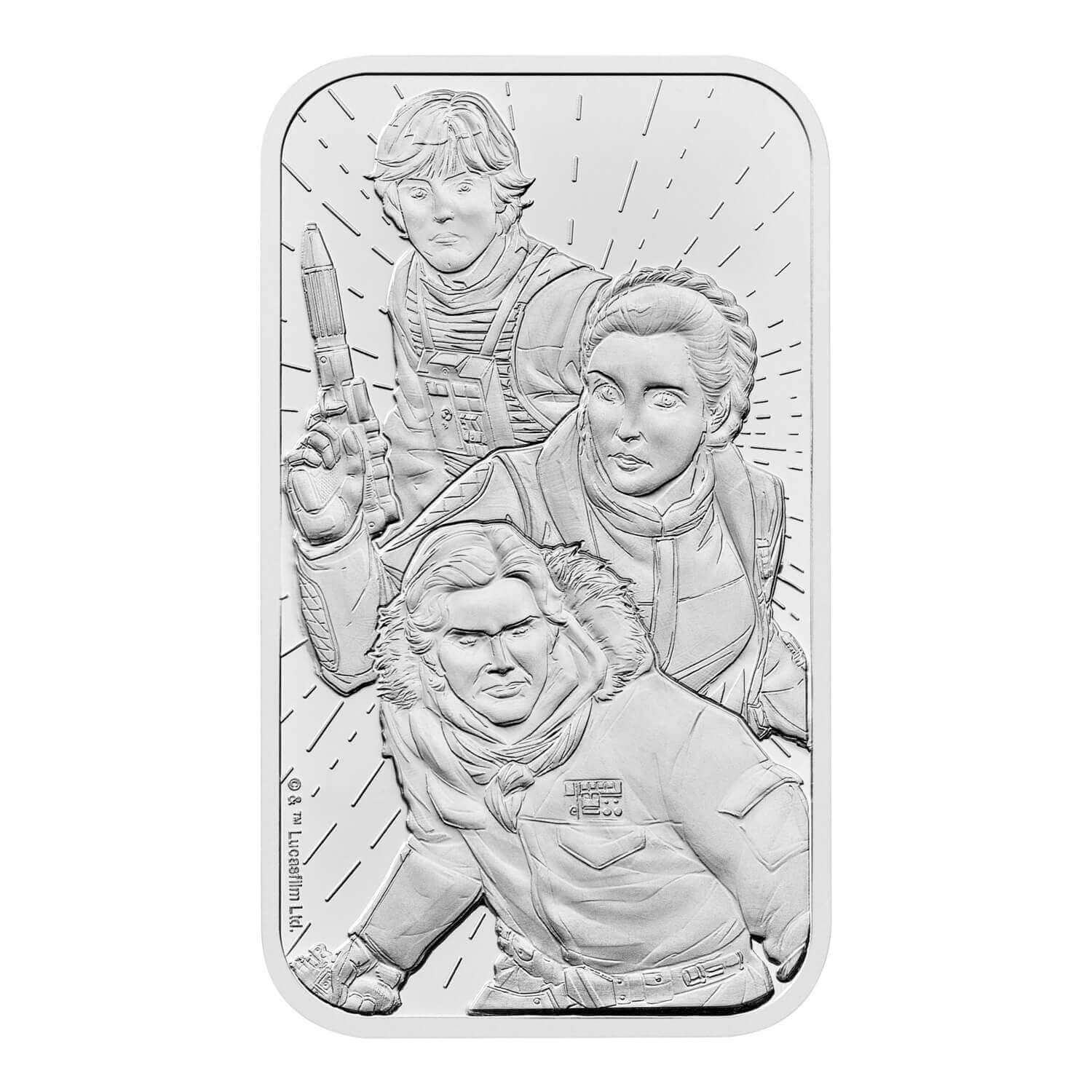Star Wars 10oz plaquette: Luke, Leia, Han Solo - Zilveren Mu, Ophalen of Verzenden, Nieuw