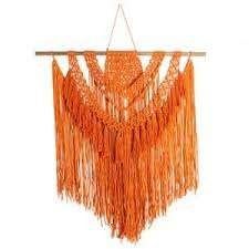 Macrame muurhanger Oranje, Huis en Inrichting, 110 cm, Oranje, Nieuw, Ophalen of Verzenden