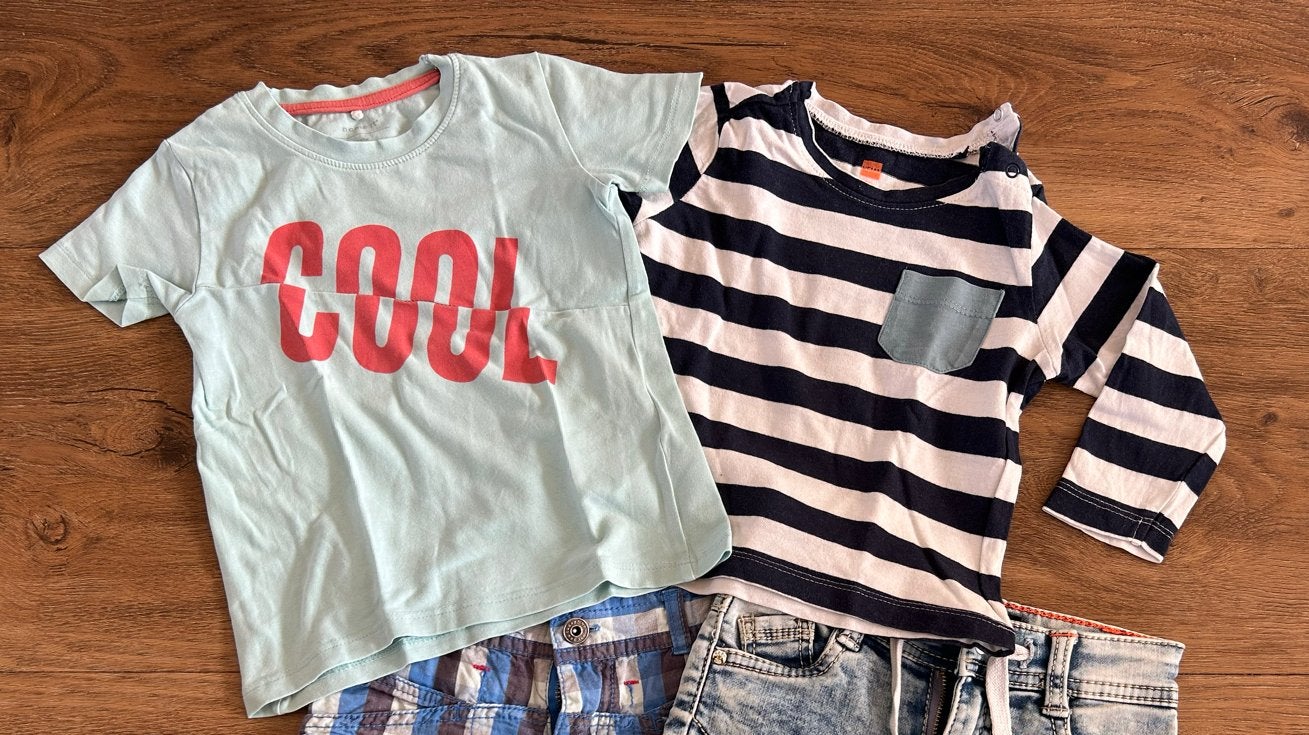 Twee shirts - jongens - maat 80, Kinderen en Baby's, Babykleding | Maat 80, Ophalen of Verzenden, Gebruikt, Jongetje, Shirtje of Longsleeve