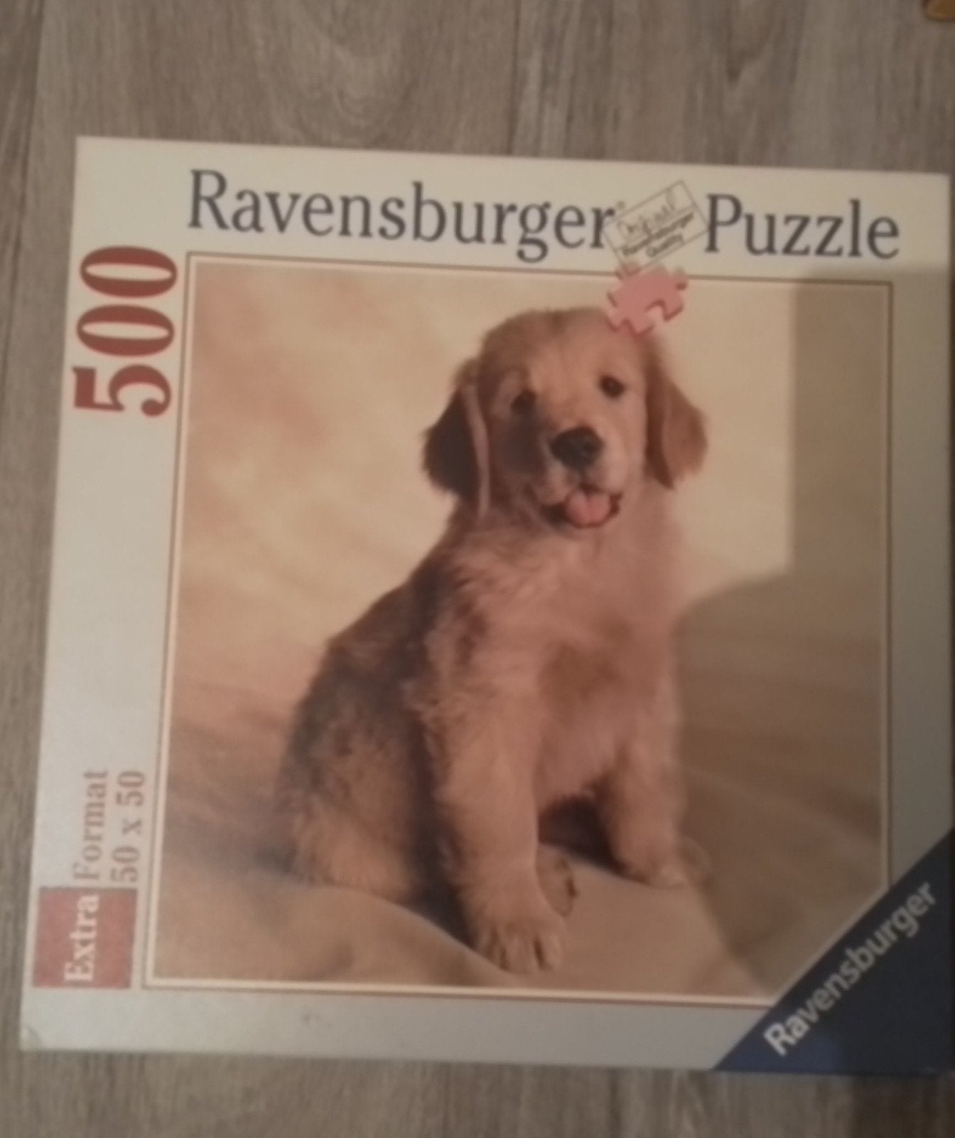 Ravensburger Legpuzzel Golden Retriever Puppy 500 stukjes, Ophalen of Verzenden, 500 t/m 1500 stukjes, Zo goed als nieuw, Legpuzzel