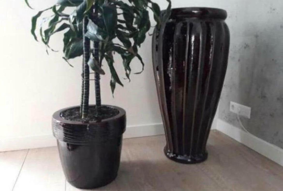 Grote oude 50cm hoog vazen design uniek kwaliteit, Ophalen, Gebruikt, Overige kleuren
