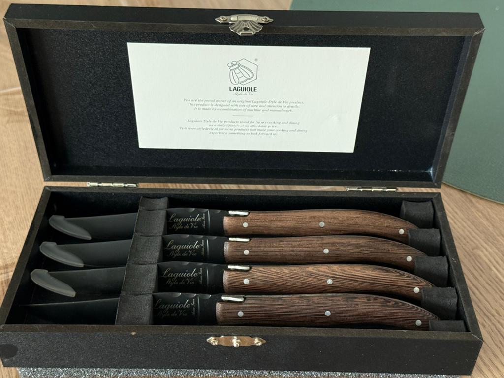 Laguiole Style de Vie Steakmessen Set - 4 Stuks, Overige typen, Nieuw, Laguiole, Ophalen of Verzenden
