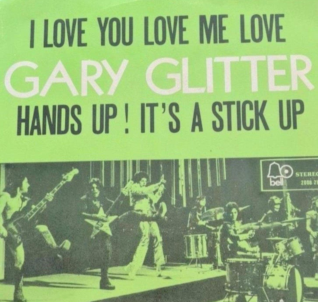GARY GLITTER - I LOVE YOU LOVE ME LOVE, Cd's en Dvd's, Vinyl Singles, Ophalen of Verzenden, Gebruikt