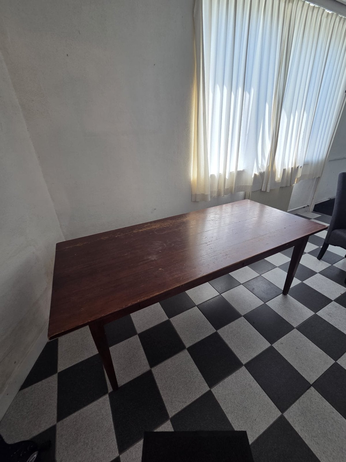 Design vintage houten tafel met lades, Ophalen