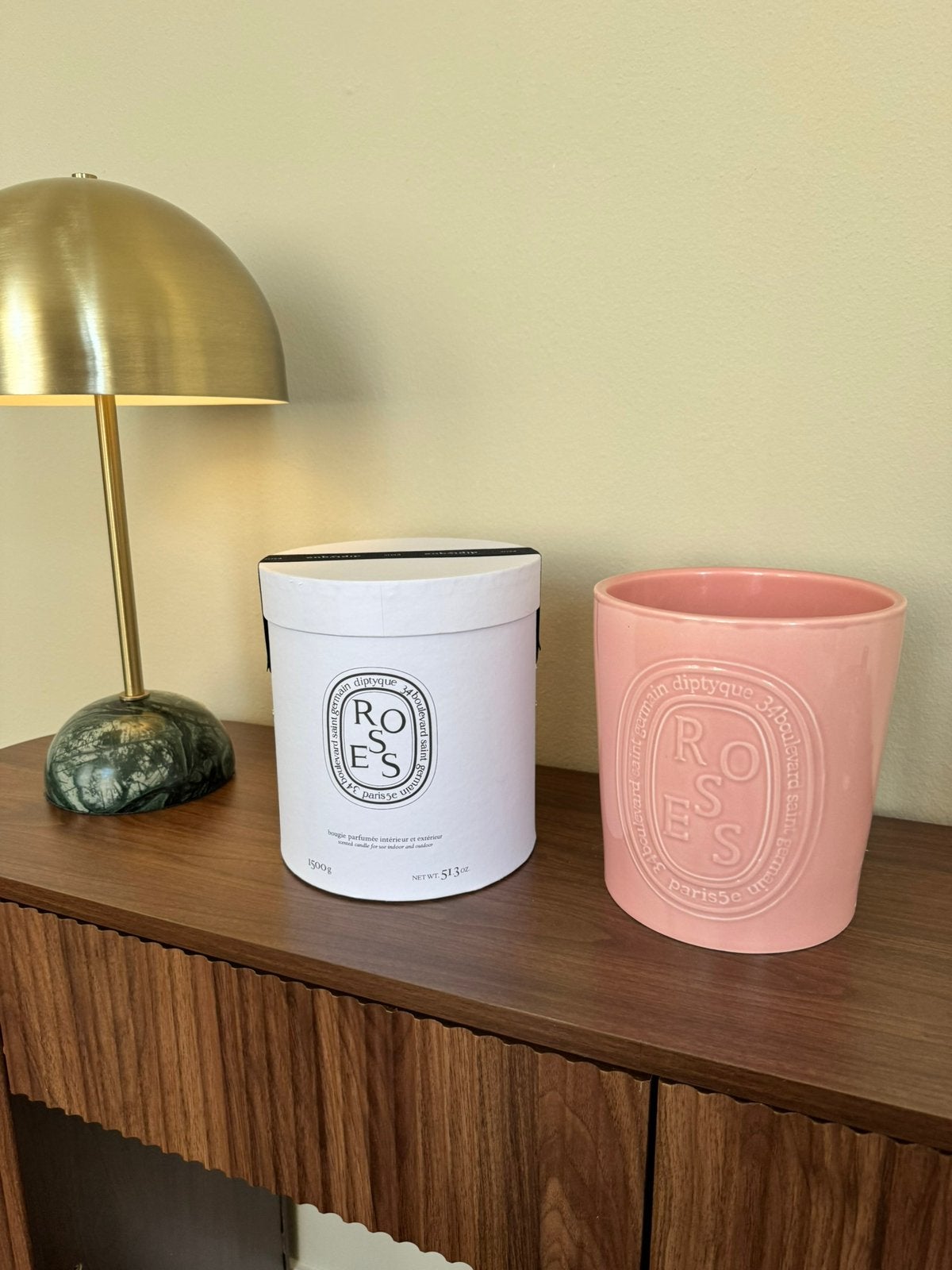 Diptyque kaars roses 1500g, Huis en Inrichting, Overige merken, Nieuw, Ophalen of Verzenden, Roze