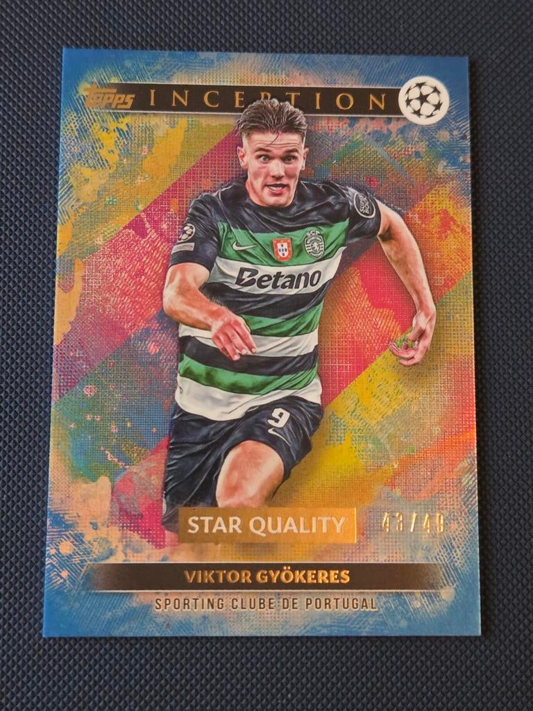 Viktor Gyokeres /49 Topps Inception Star Quality 2024/25, Ophalen of Verzenden, Zo goed als nieuw, Buitenlandse clubs, Poster, Plaatje of Sticker