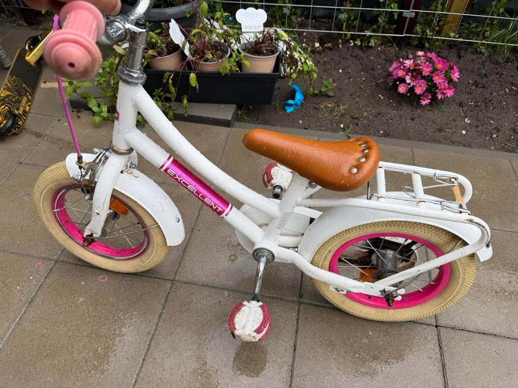 Kinderfiets 12 inch inclusief zijwieltjes, Fietsen en Brommers, Fietsen | Kinderfietsjes, Ophalen, Gebruikt, Minder dan 16 inch