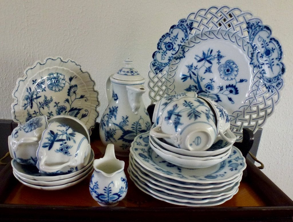 22-delig Meissen Blauw Uienpatroon Servies - Koffie/Thee Set, Ophalen of Verzenden