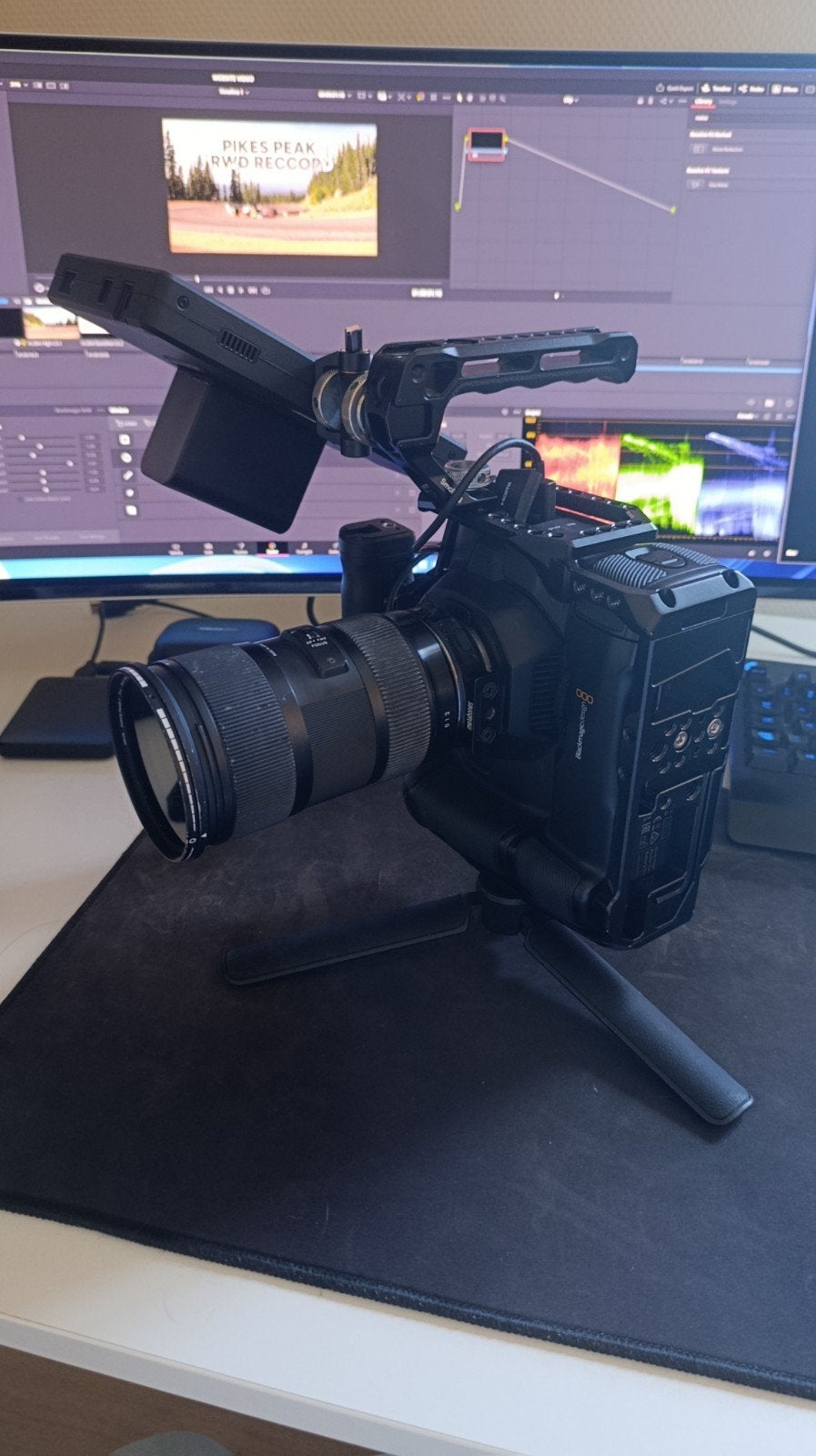 Blackmagic 4K Cinema Camera Rig met Sigma 18-35mm, Ophalen of Verzenden, Zo goed als nieuw, Overige Merken, Geen optische zoom