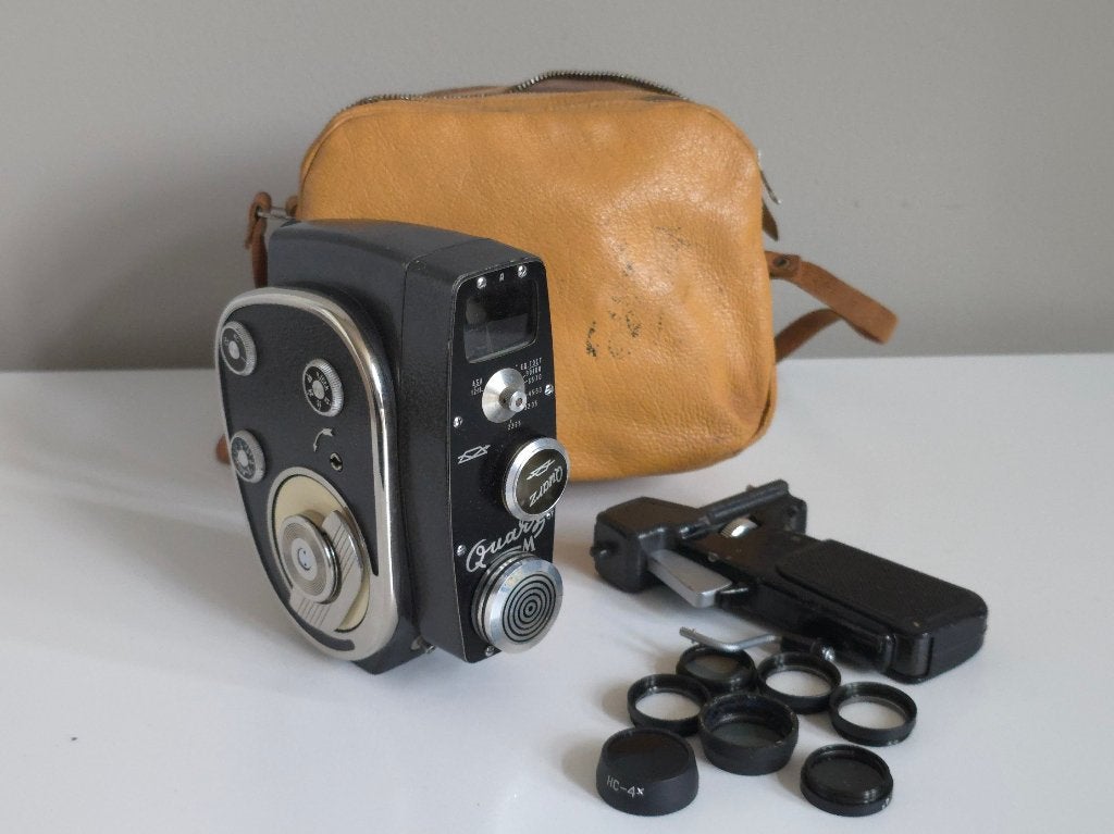 Vintage Quarz M 8mm smalfilmcamera USSR complete set, Verzamelen, -, -, KMZ, Ophalen of Verzenden