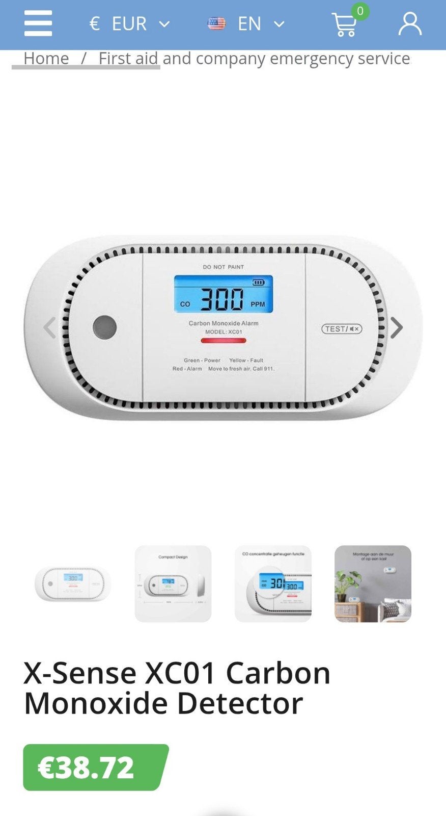X-Sense Pro XC01 Koolmonoxidemelder met 10 jaar batterij, Doe-het-zelf en Verbouw, Ophalen, Nieuw, Detector, Sensor of Melder