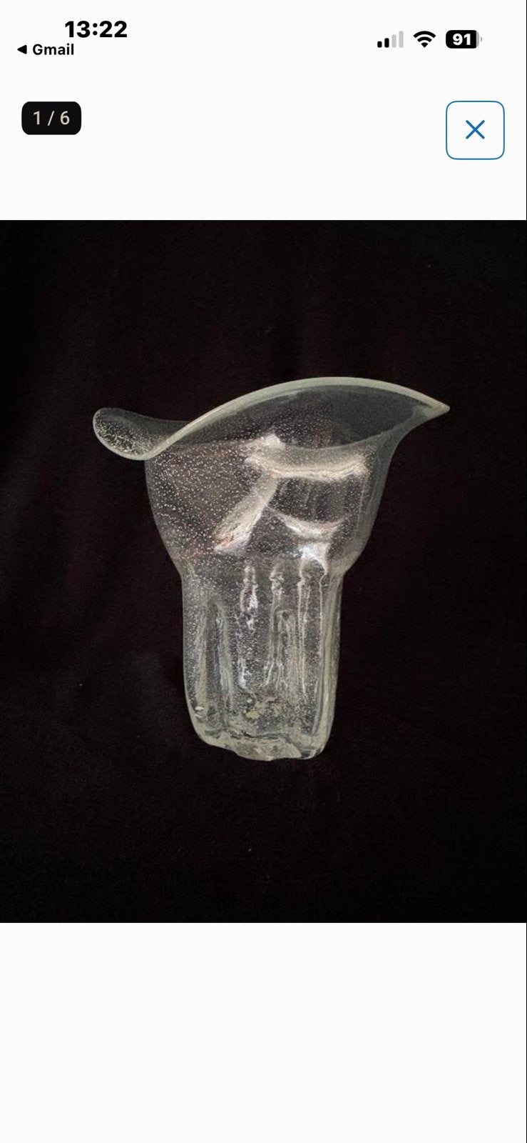 Uniek glaskunstobject Mieke Groot 1991 - Helder glas, Ophalen of Verzenden