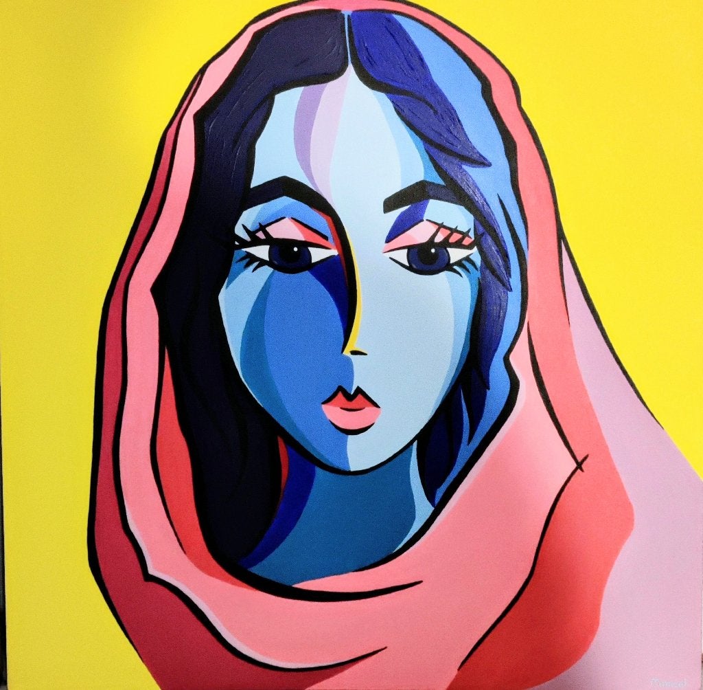 Acrylverf schilderij 80x80cm, Ophalen