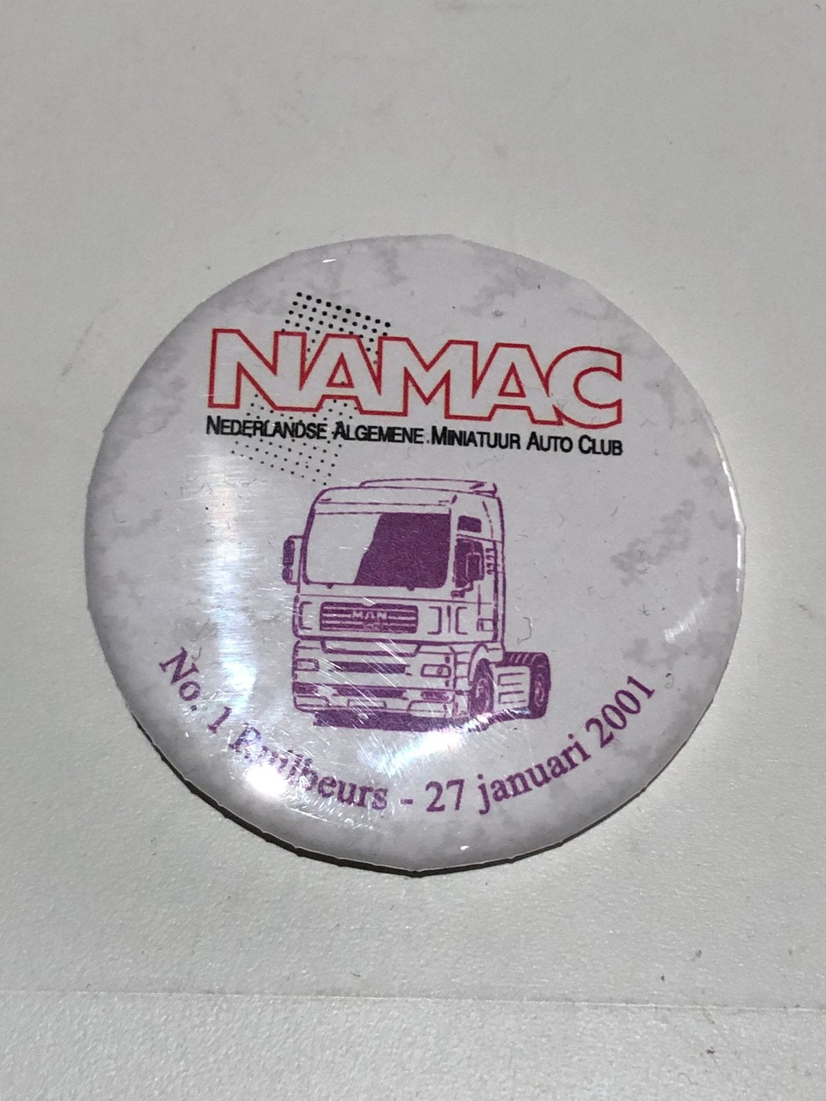Button Namac met MAN vrachtwagen, Ophalen of Verzenden, Gebruikt, Transport, Button