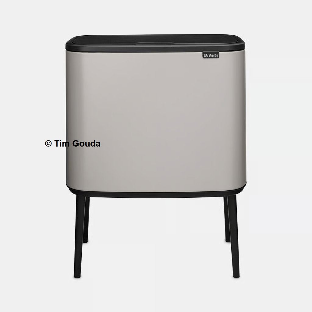 ✅ Brabantia Bo Touch Bin Prullenbak 36 liter Soft Grey NIEUW, 40 liter of meer, Ophalen of Verzenden, Nieuw, Rvs