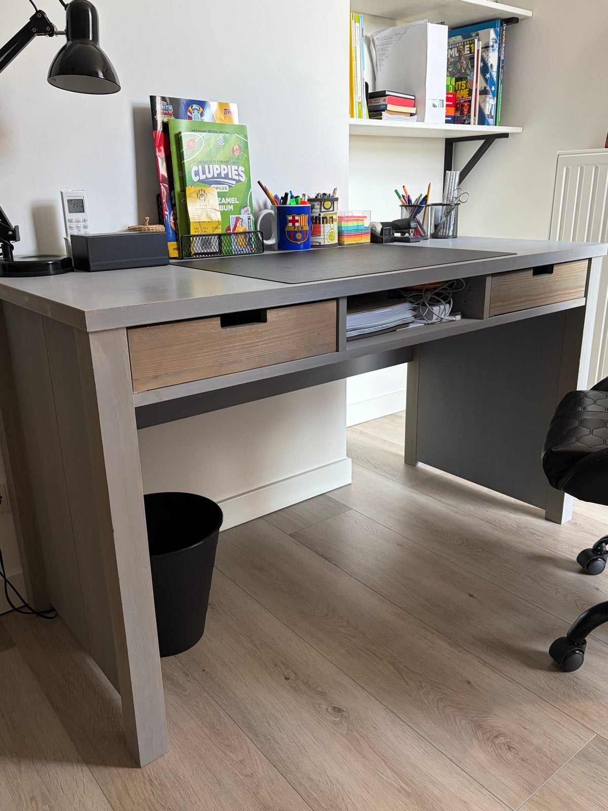 Bopita Bureau Basic Wood Gravel Wash met 2 lades, Ophalen, Kinderbureau, Zo goed als nieuw, Overige merken