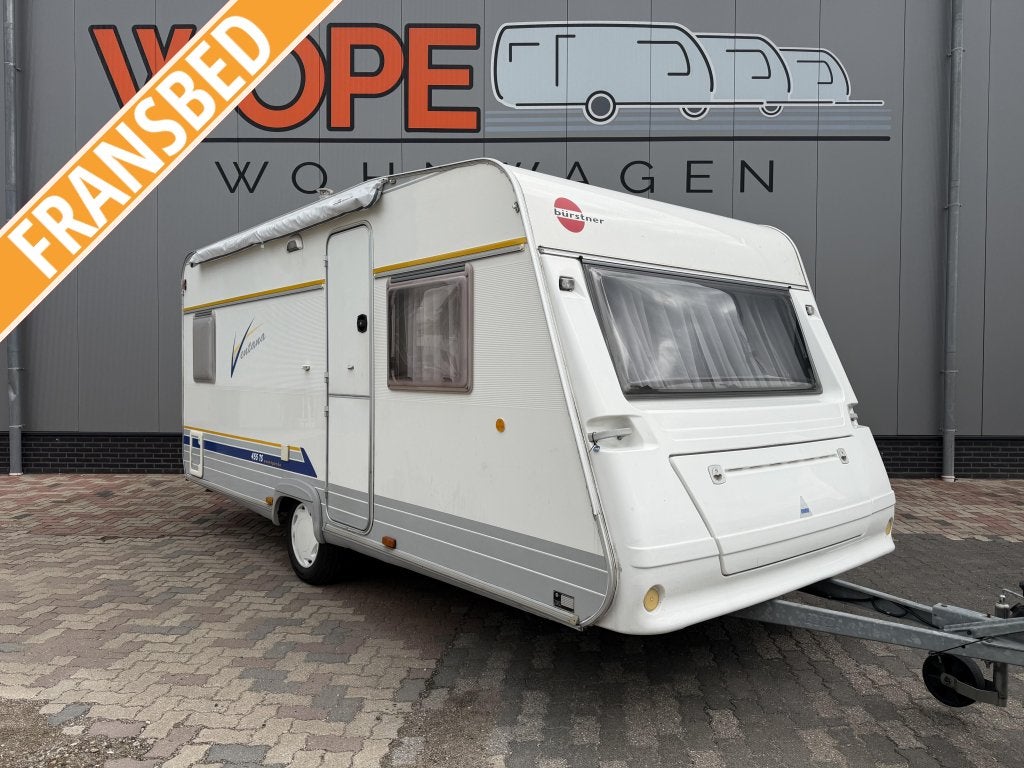 Bürstner Ventana 455 TS FRANSBED ZAKLUIFEL, Caravans en Kamperen, Rondzit, Schokbreker, Bedrijf, Tot en met 4