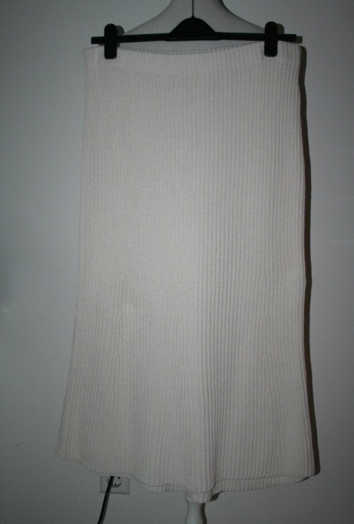 H&M lange katoen witte rok mt 40 42 L, H&M, Verzenden, Wit, Maat 42/44 (L)