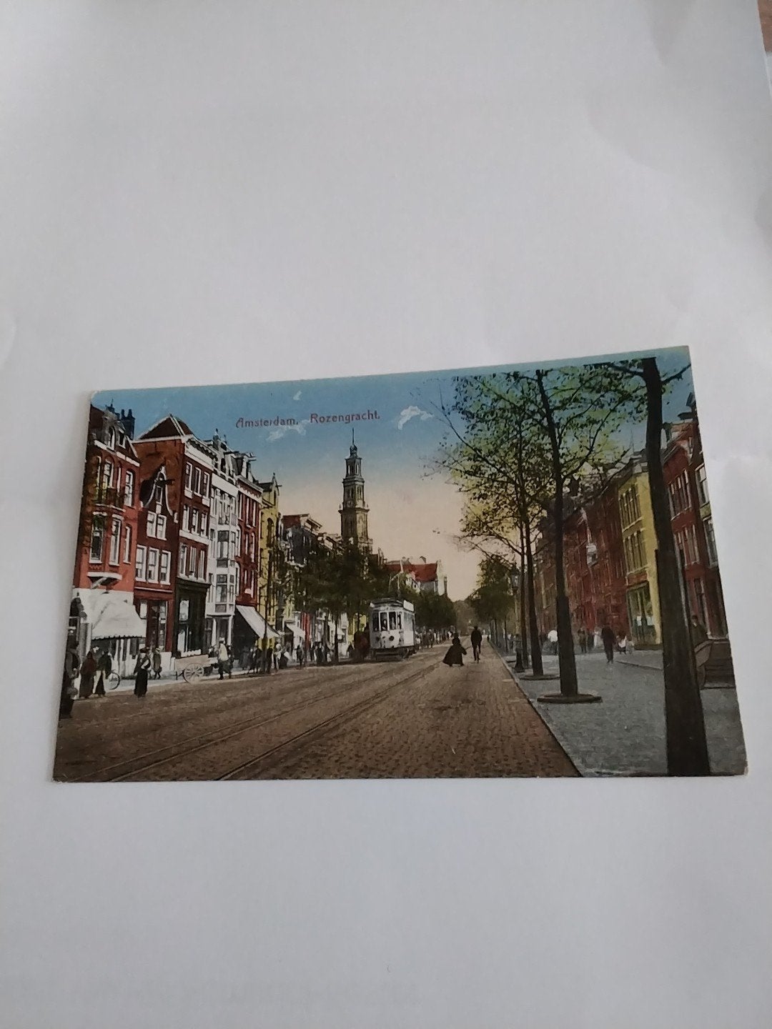 Oude Ansichtkaart Amsterdam Rozengracht Tram, Ophalen of Verzenden, Voor 1920, Noord-Holland