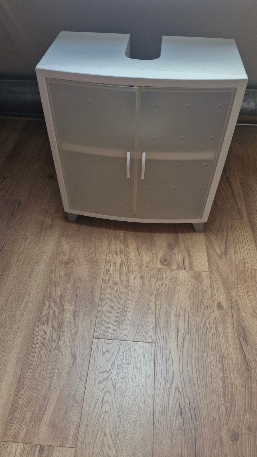 Witte badkamer onderkast met deuren, Ophalen, Gebruikt, Wit, Overige typen