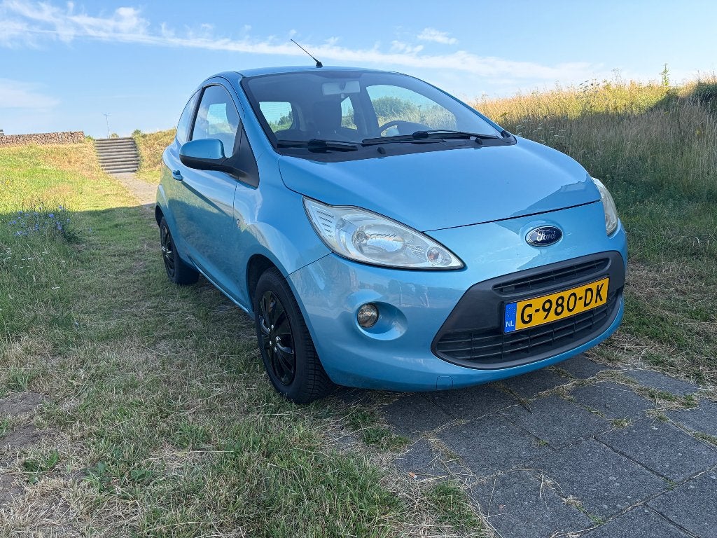 Ford Ka 1.2 51KW 2010 Blauw nieuwe apk, Voorwielaandrijving, Stof, 1242 cc, 4 cilinders
