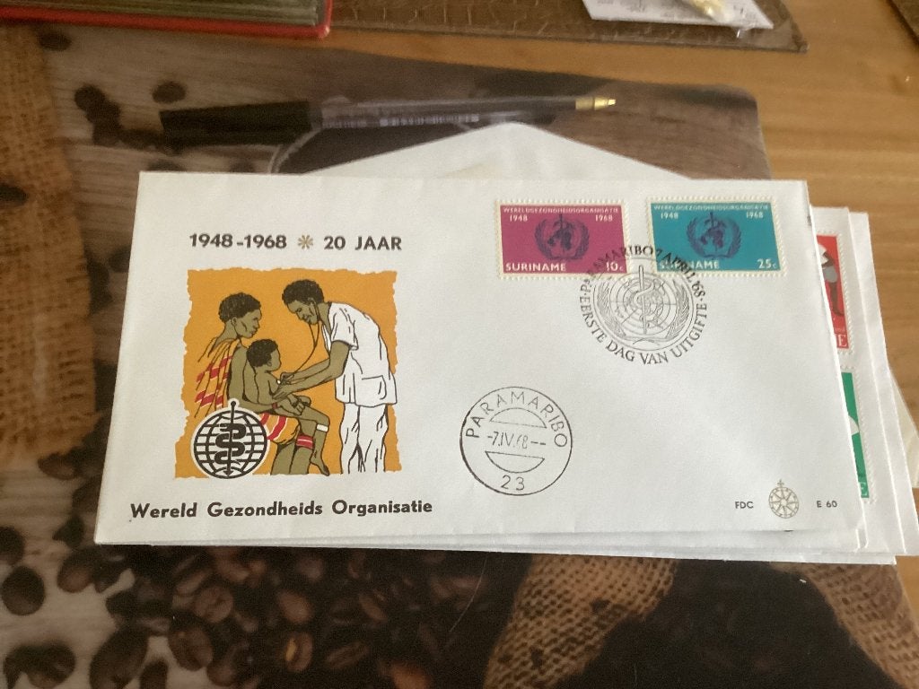 No2607 Suriname E60 Karrewiel  Nederland jaargangen fdc , Ophalen, Onbeschreven, Nederland