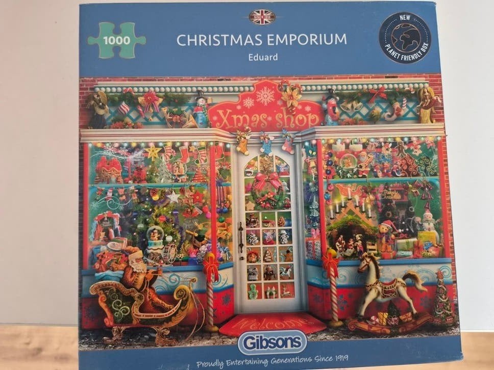 Gibsons Christmas Emporium Legpuzzel 1000 stukjes, Ophalen of Verzenden, 500 t/m 1500 stukjes, Zo goed als nieuw, Legpuzzel