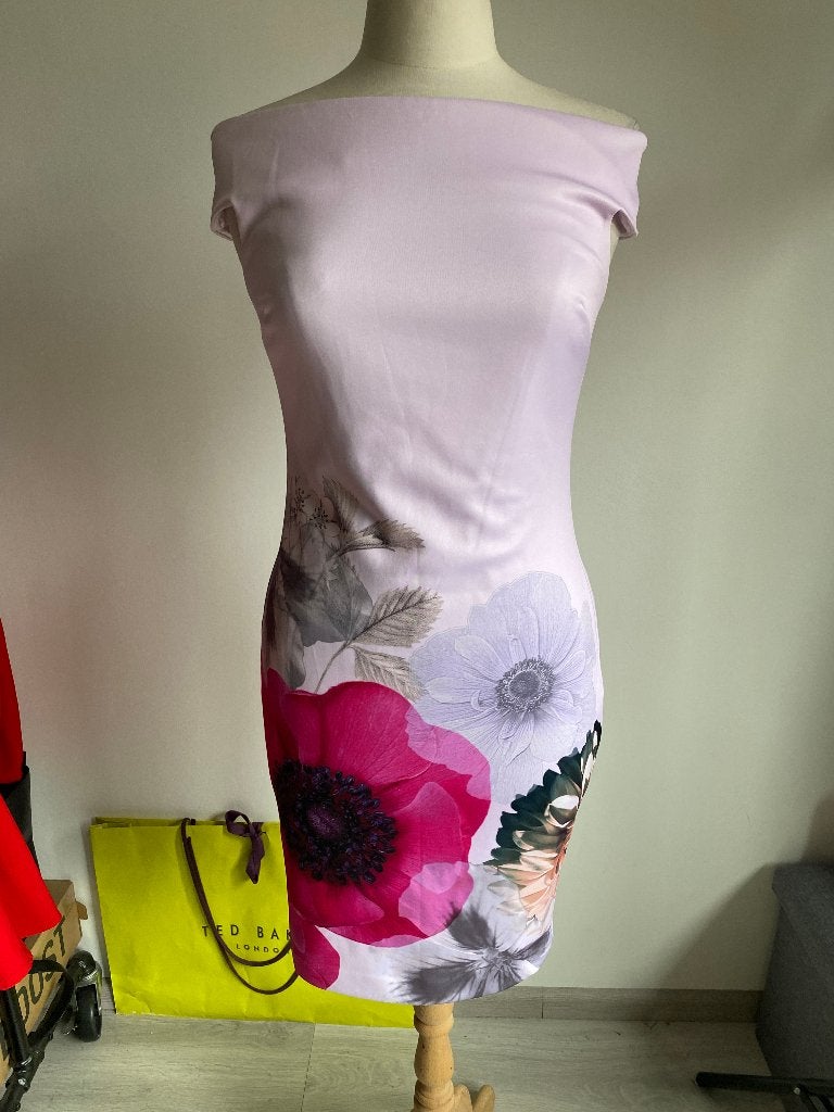 Ted Baker jurk met bloemenprint, maat 38, Kleding | Dames, Maat 38/40 (M), Meerkleurig, Ophalen of Verzenden, Zo goed als nieuw