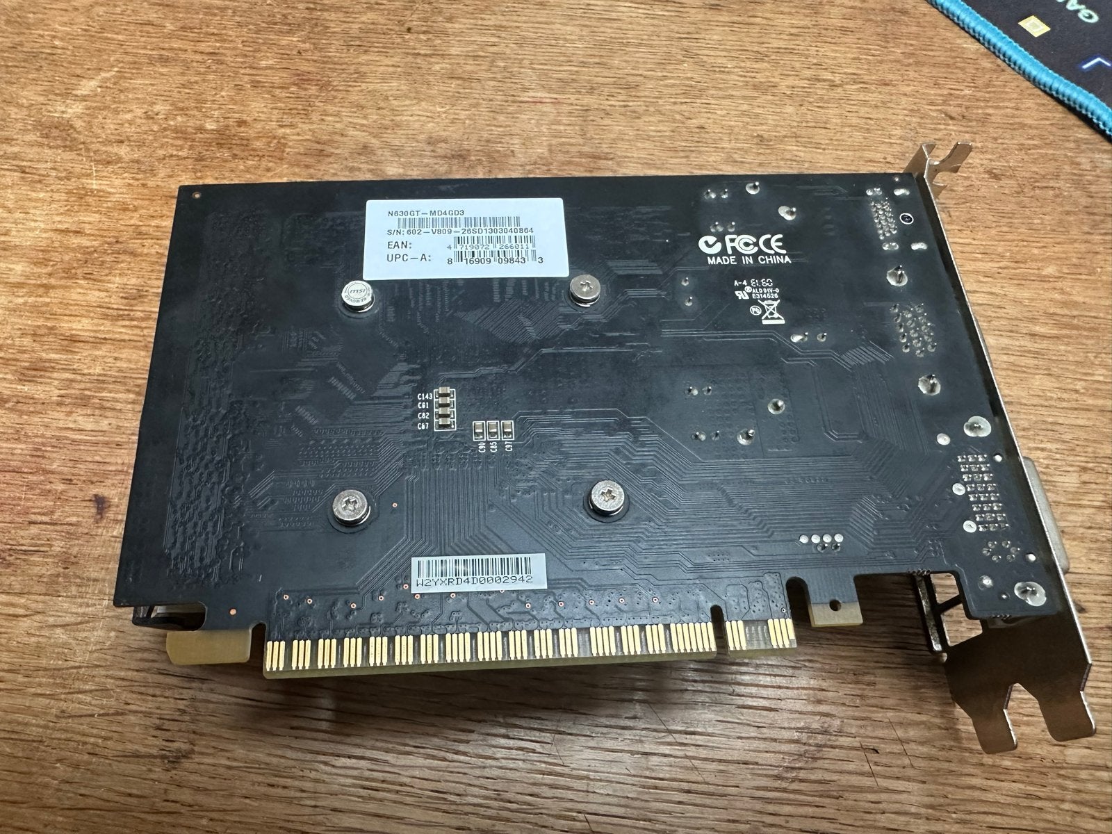 MSI GeForce GT 630 2GB GDDR3 Videokaart, Gebruikt, PCI-Express 2, GDDR3, HDMI