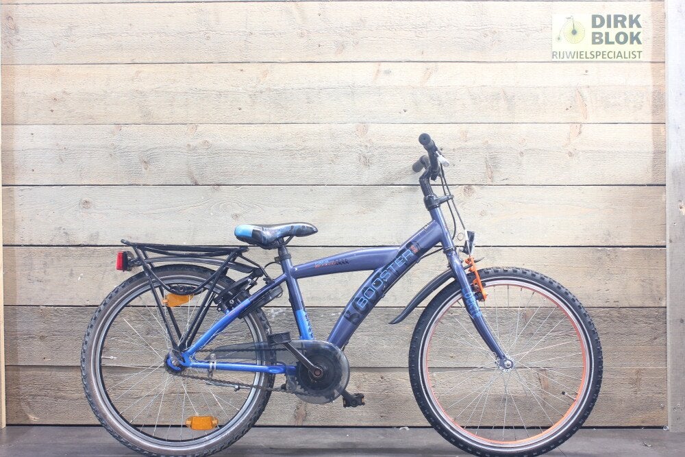 22 inch Loekie Booster jongensfiets blauw + 3 mnd garantie, Fietsen en Brommers, Fietsen | Jongens, Gebruikt