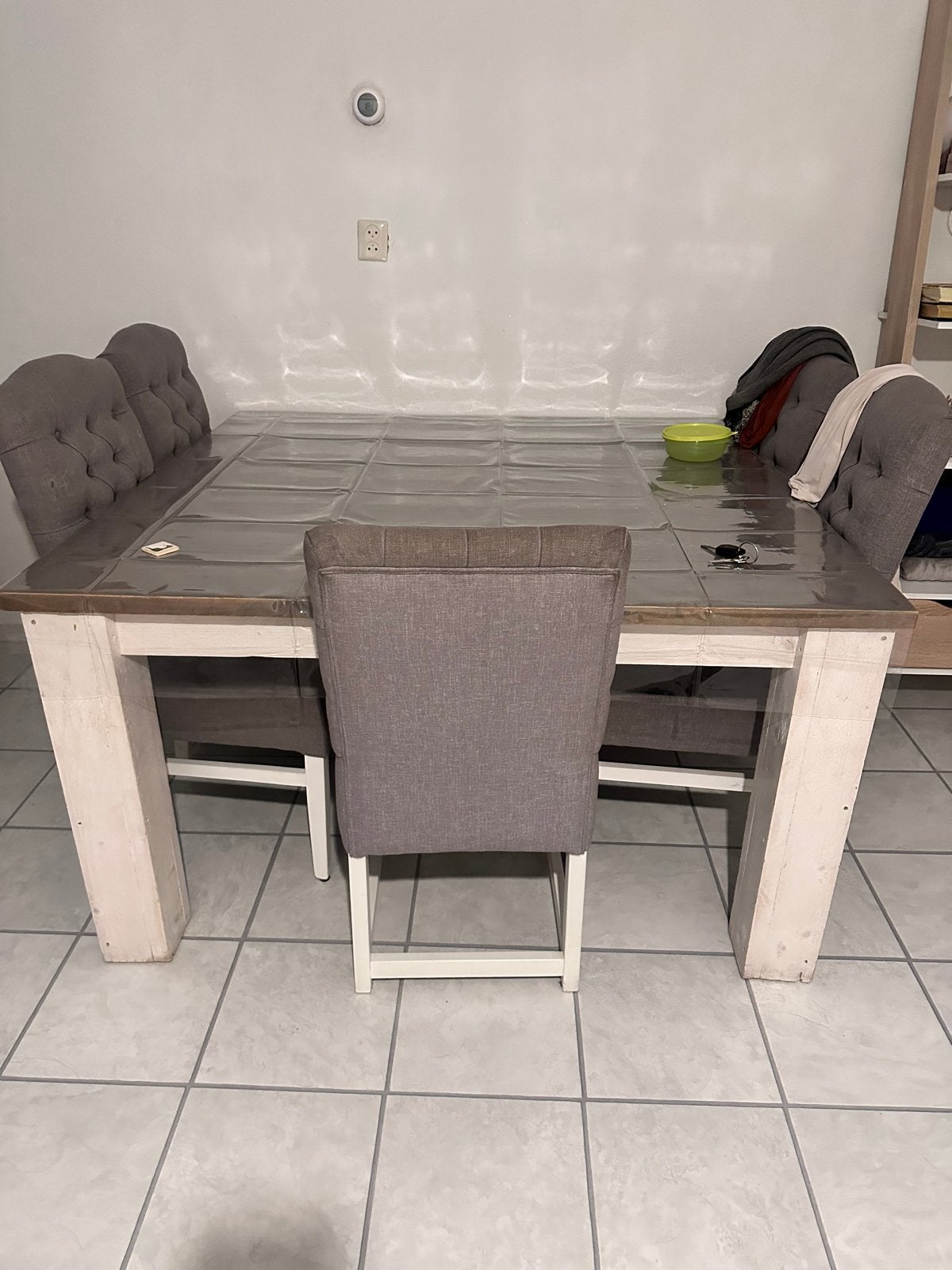 Complete set: Salontafel, eettafel en tv-kast, Ophalen, Gebruikt, 100 tot 150 cm, 50 tot 100 cm