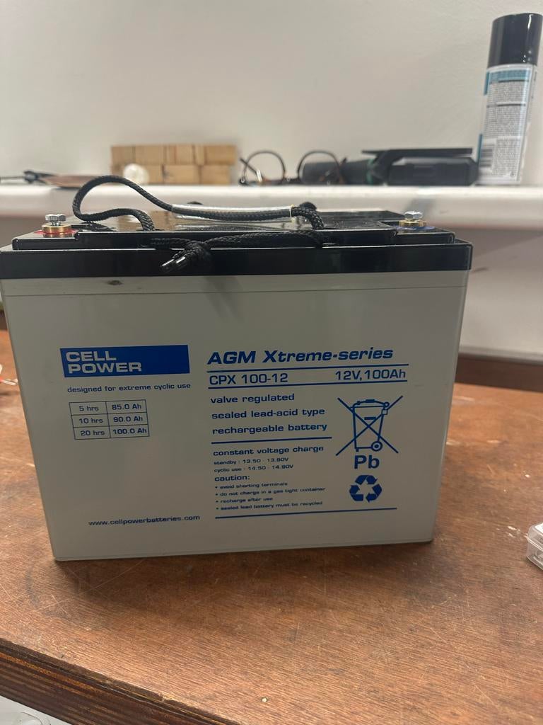 Cell Power AGM Xtreme-series CPX 100-12 accu 12V 100Ah, Ophalen of Verzenden, Gebruikt, Overige automerken