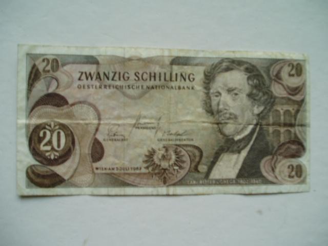 1264. Oostenrijk, 20 schilling 1967 Carl Ritter von Ghega., Postzegels en Munten, Bankbiljetten | Europa | Niet-Eurobiljetten