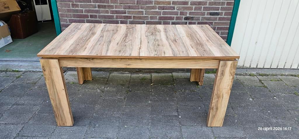 Uitschuifbare Eetkamertafel - 1.60m tot 2.00m, Ophalen, Gebruikt, 50 tot 100 cm, 150 tot 200 cm