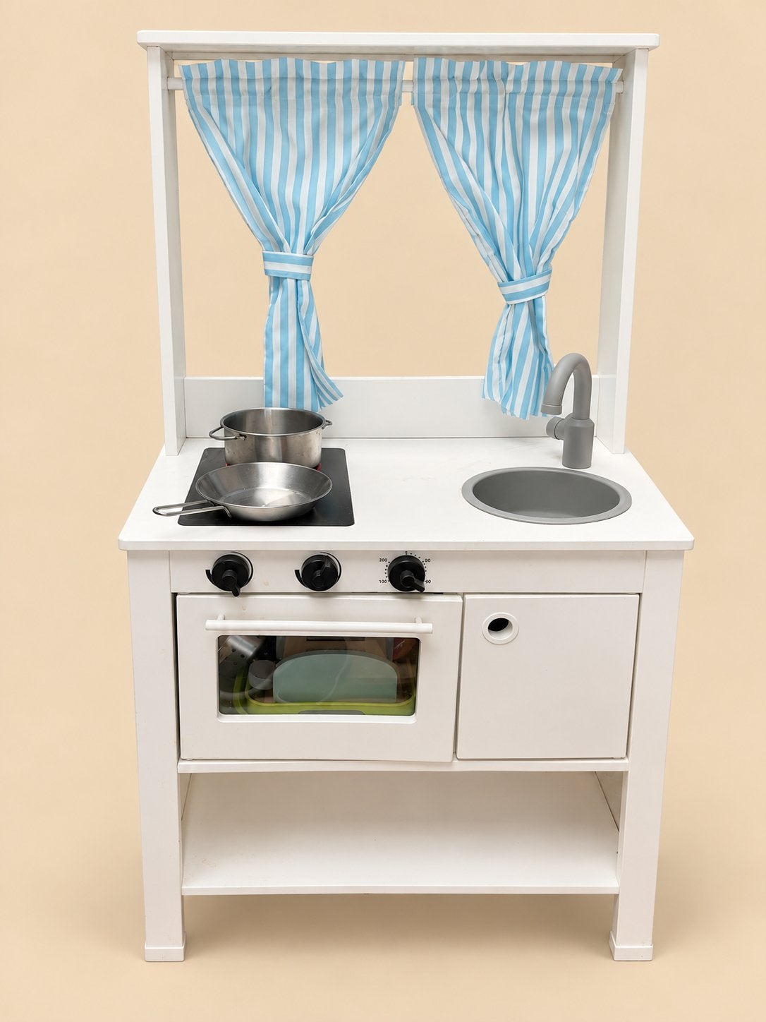Houten Speelkeuken met Keukenspulletjes, Ophalen, Gebruikt, Hout, Speelkeuken
