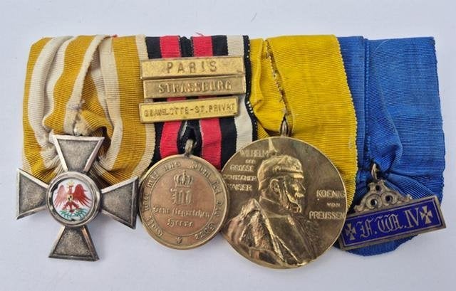 Duitse Medaille set , WO1 WW1, Verzamelen, Verzenden, Landmacht, Duitsland, Lintje, Medaille of Wings