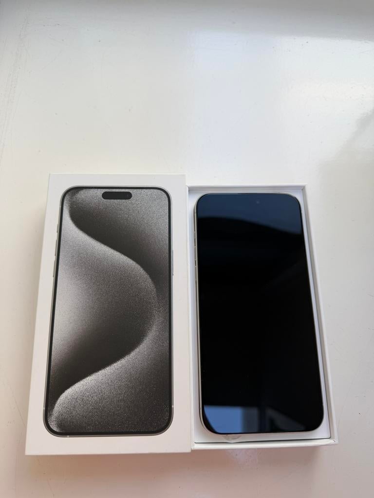 iPhone 15 Pro Max 512 GB White Titanium – Zeer nette staat, Telecommunicatie, Mobiele telefoons | Apple iPhone, 512 GB, Wit, IPhone 15 Pro Max