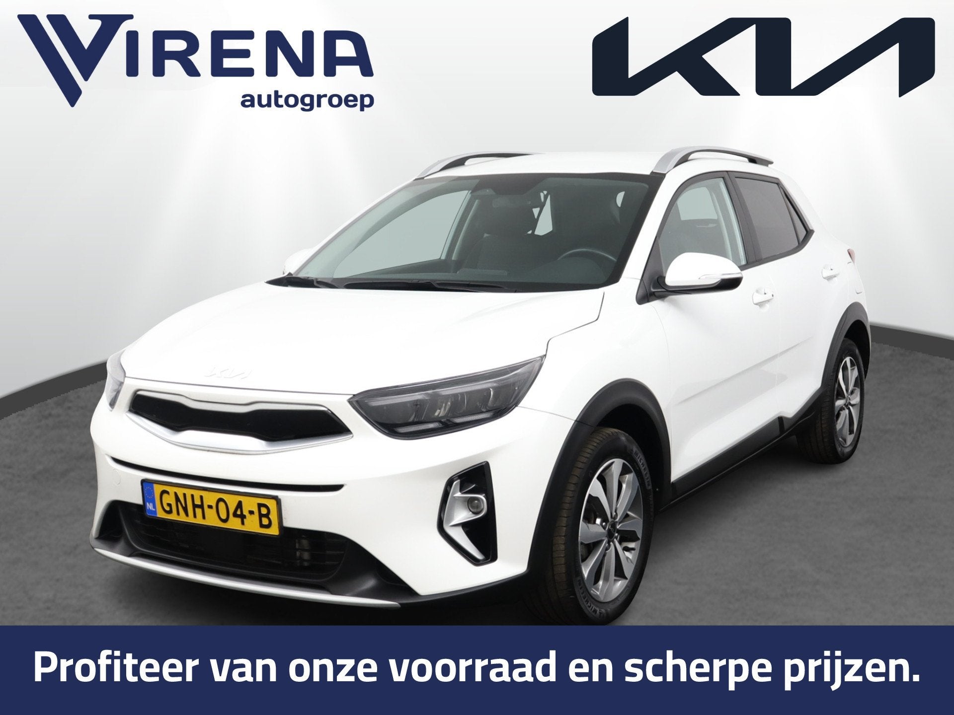 Kia Stonic 1.0 T-GDi MHEV DynamicPlusLine Apple Carplay/Andr, Auto's, Voorwielaandrijving, Met garantie (alle), Wit, Origineel Nederlands