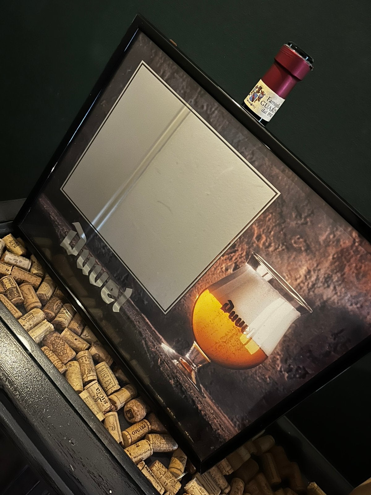 Duvel glas spiegel, Verzamelen, Ophalen of Verzenden, Zo goed als nieuw, Glas of Glazen, Overige merken
