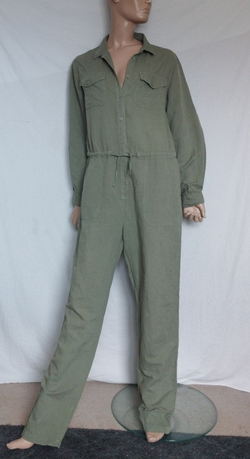 AIMEE LINNEN Jumpsuit,  Maat M / L, Kleding | Dames, Jumpsuits, Ophalen of Verzenden, Zo goed als nieuw, Maat 38/40 (M), Groen