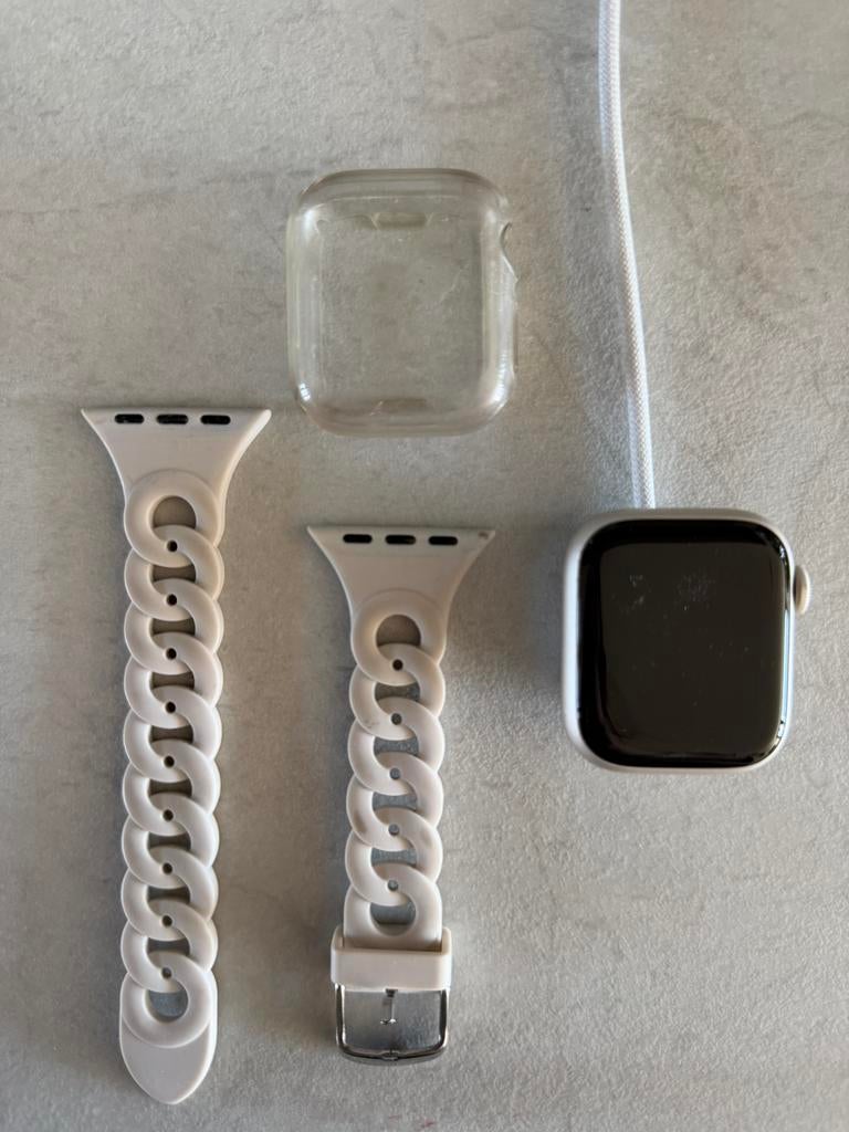 Apple Watch Series 9 - 41 mm - Sterrenlicht, IOS, Ophalen of Verzenden, Zo goed als nieuw, Conditie