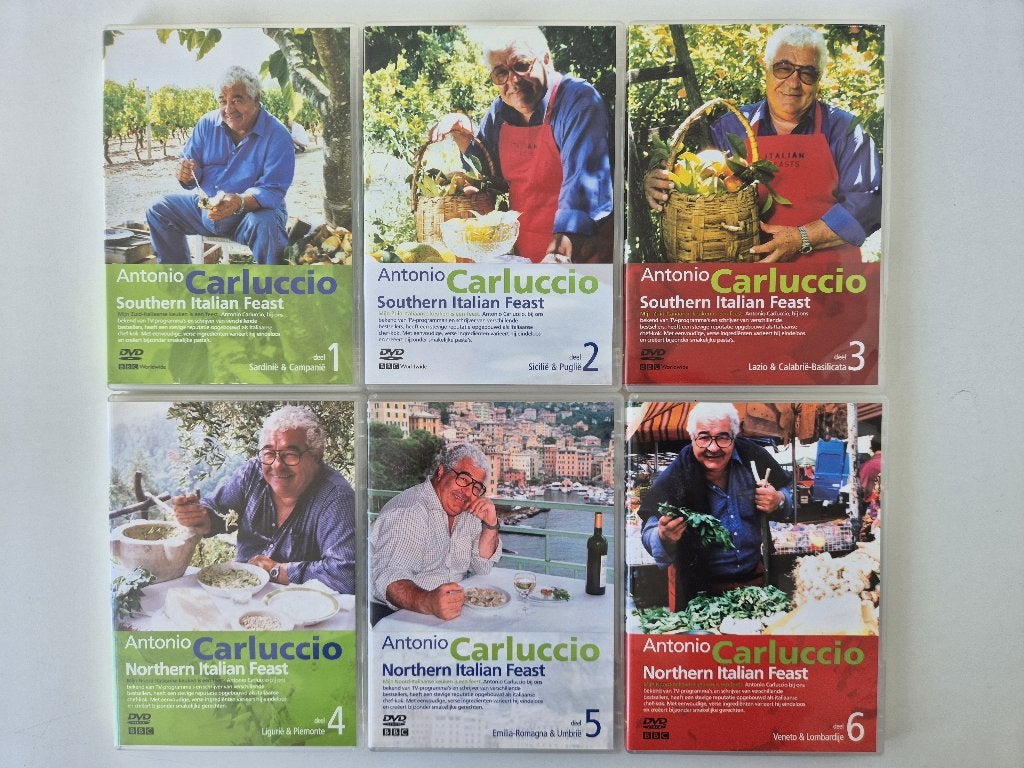 Antonio Carluccio Deel 1 t/m 6 - Complete Serie - 6-Disc, Cd's en Dvd's, Dvd's | Documentaire en Educatief, Zo goed als nieuw