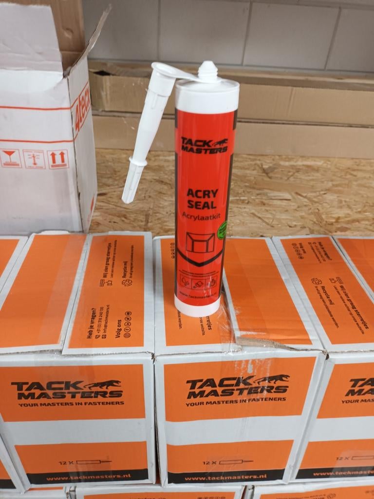 Tackmasters Acrylaatkit Wit - Acry Seal, Minder dan 4 cm, Overige materialen, Nieuw, Ophalen of Verzenden
